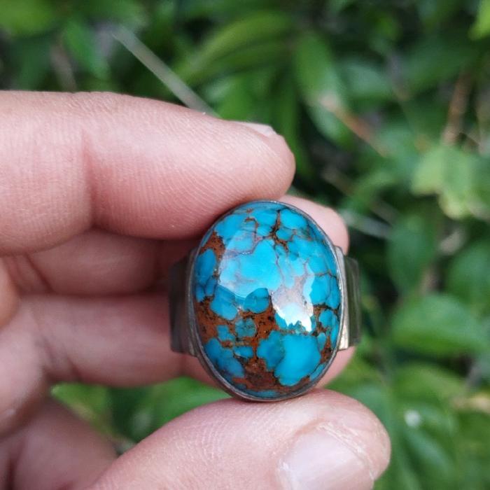 Pirus persia/mesir dim 22*16*12, jenong mumbul, ring perak size 21/22