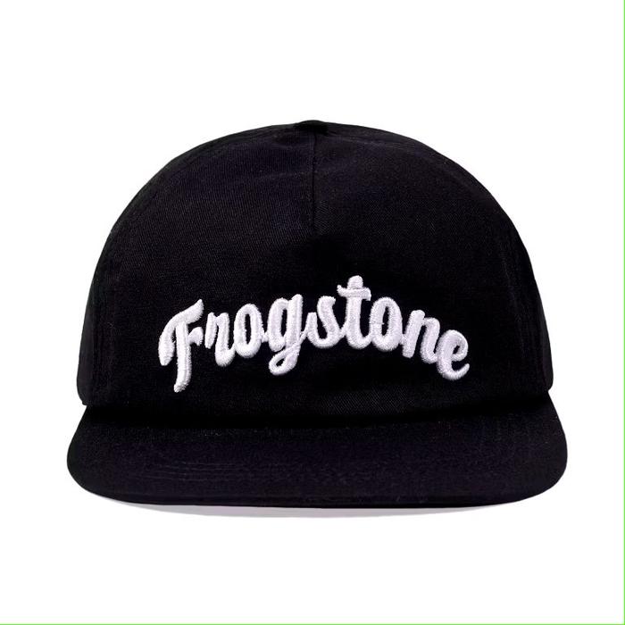 Topi 6 Panel Frogstone - FC. Font Black  - Topi Pria