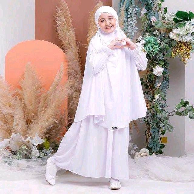gamis Anak Tanggung Untuk Usia 3-13 Tahun 4 Varian Warna POLOS Bahan Adem & Nyaman Baju Polos • eleg