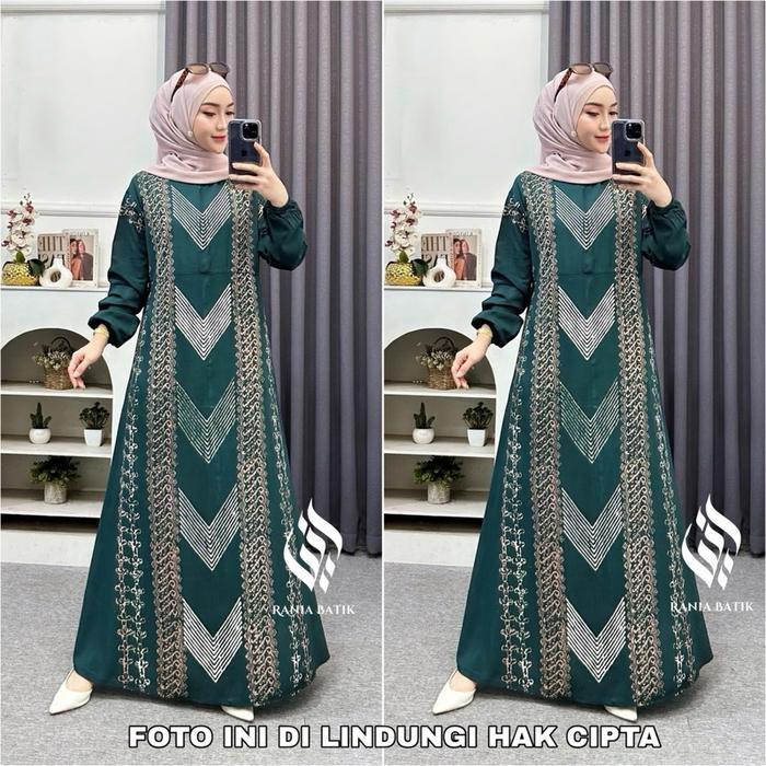 Gamis Rayon Semi Twill Ori Premium High Class Polka Dot