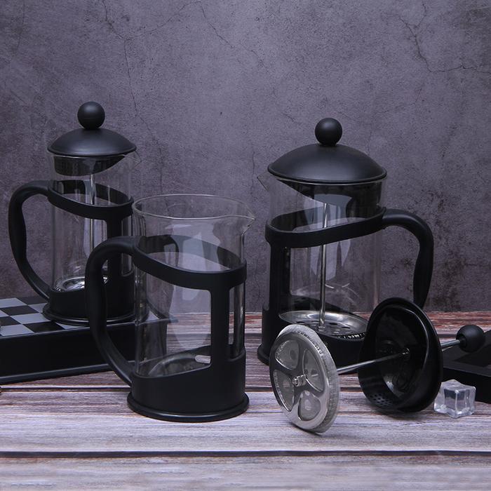 French Press Coffee Plunger kaca Kapal Api Alat Kopi Seduh Manual