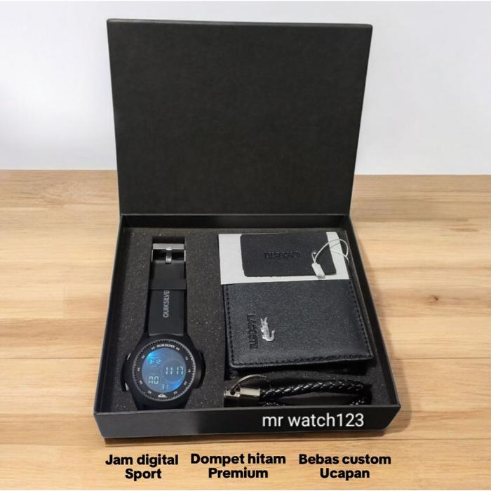 termurahhh!!! Hampers Gift Box Cowok Jam dan Dompet (hard box hitam)