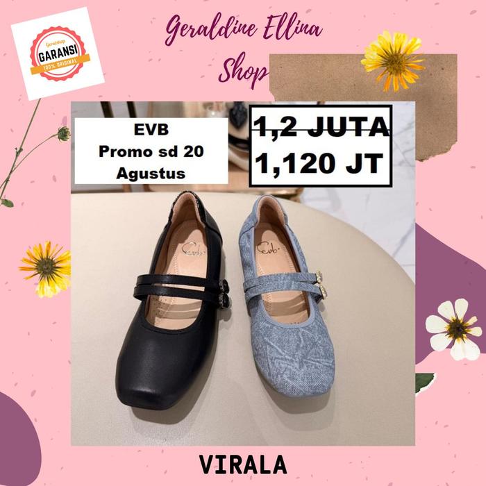 Sepatu flat shoes wanita seri VIRALA EVB SALE original 100%
