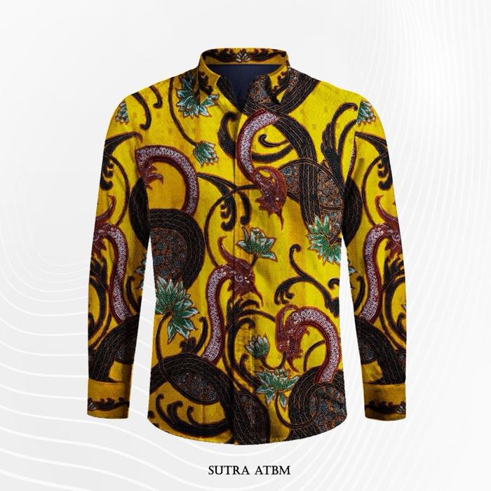 Mandala Exclusive Kain Batik Full Tulis Bahan Sutra ATBM Baron Warna Kuning Motif Eksklusif untuk Ta