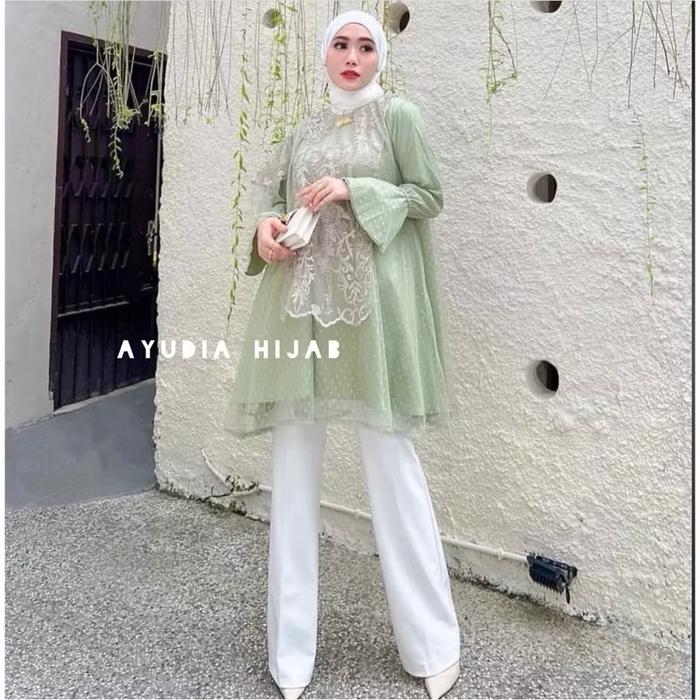 TUNIK AYUNDA / TUNIK BROKAT TILE / TUNIK DOTY