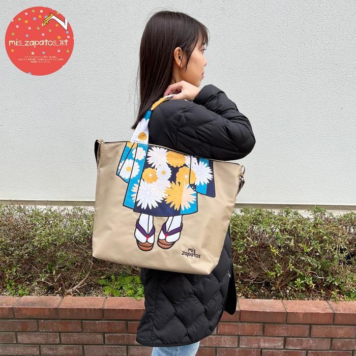 Tas Mis Zapatos B-7378 tote bag wanita gambar khas Jepang selempang