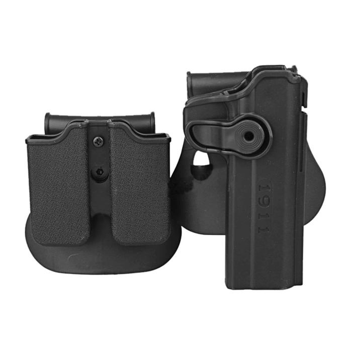 Tactical Defense Retention Roto Beretta Gun Holster Double Magazine