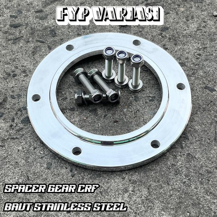 ADAPTOR SPACER GEAR SPACER GIR CRF 150L PLUS BAUT GEAR STAINLESS PANJANG SPACER GIR CRF 150L