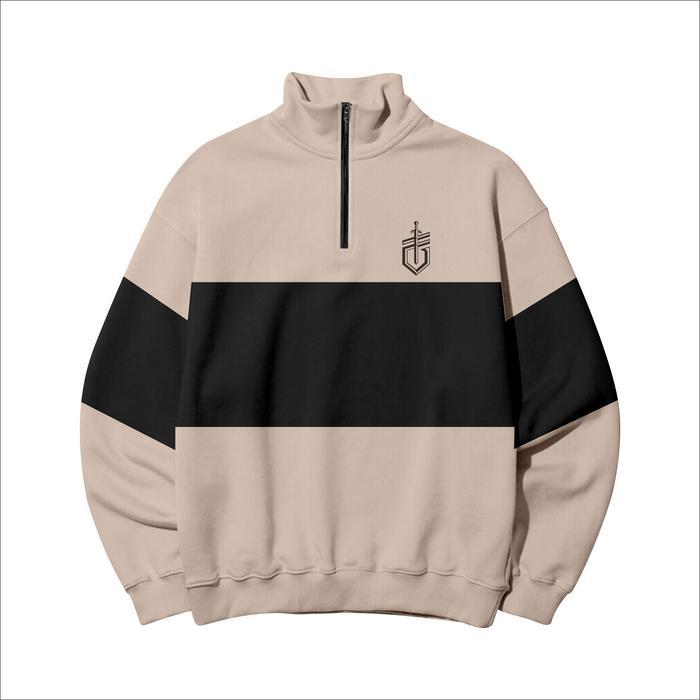 Sweater Rugby Mtrl Sweater Unisex Halfziper Terlaris