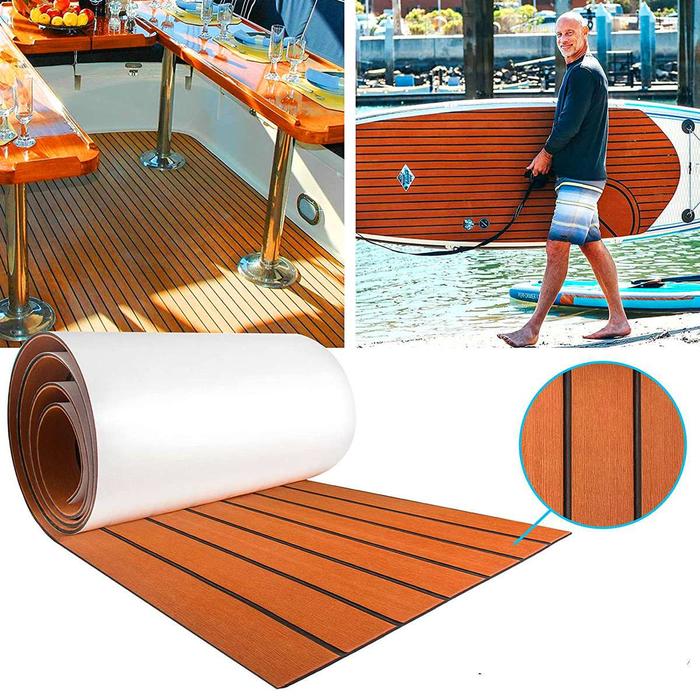 2400MM Self-Adhesive EVA Foam Boat Marine Flooring Faux Teak Decking