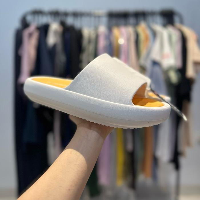 SANDAL WOMEN AIRWALK SLIP ON AIW DELLA SLIDES AIWSL250411W OFF WHITE ORANGE ORIGINAL SENDAL AIRWALK