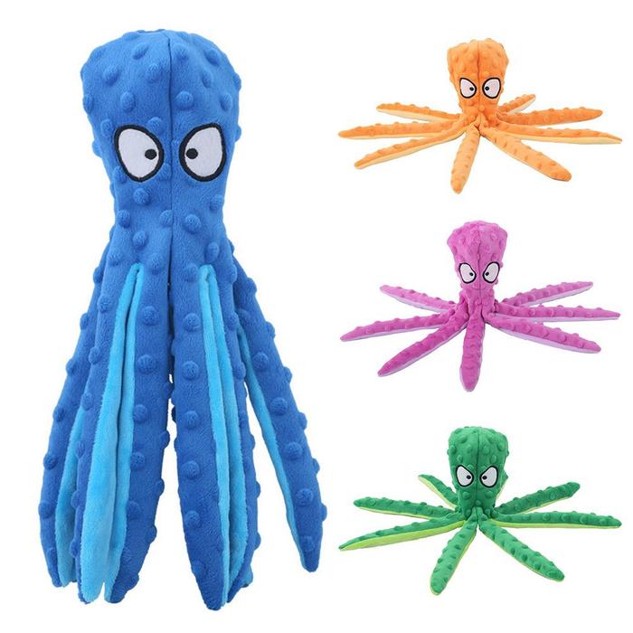 Pet Plush Toy Cat Dog Voice Octopus Shell Puzzle Toy Bite Resistant