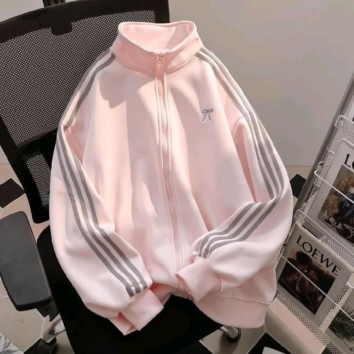 Jaketin Aja - Zip Up VARSITY STRIPPED Big Size ( S - XXXXXL 6XL ) PITA RIBBON CUTE Jacket Baseball P