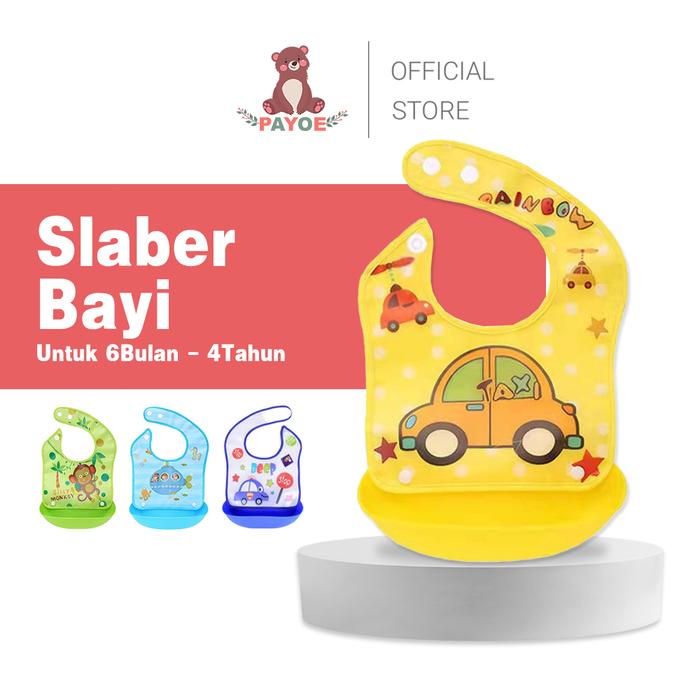 PAYOE Celemek makan bayi waterproof slaber makan bayi silikon