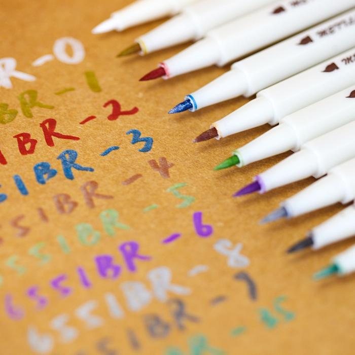 Metallic BRUSH Pen Spidol Warna Pena Kuas Metalik Kaligrafi Dekor Warna Pena Kuas Metalik Kaligrafi 