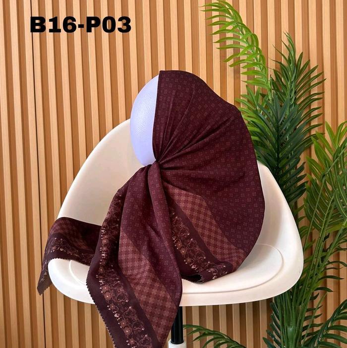 Hijab Motif (Hijab Aulia) Kerudung Empat Segi empat  Wanita Muslim