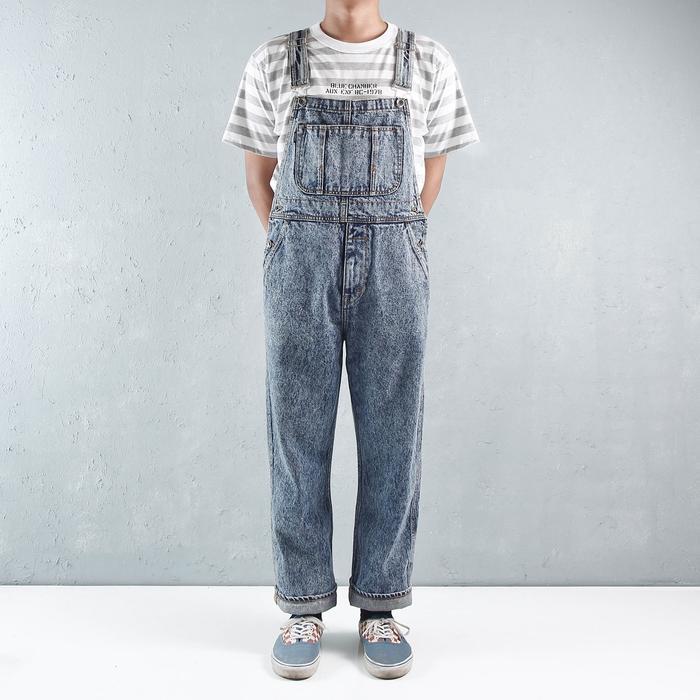 Vearst Denim Overall Benjy Acid Ue Overall Cowok