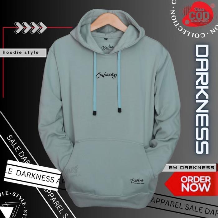 hoodie sweater keren aesthetic pullover hoodies kekinian warna hijau mint list emphaty jaket pria wa