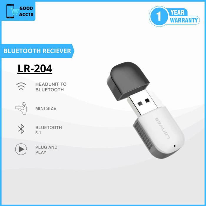 Bluetooth Receiver USB LENYES LR204 Wireless Adapter 5.1 Alat Bluetooth Salon Speaker Audio Mobil