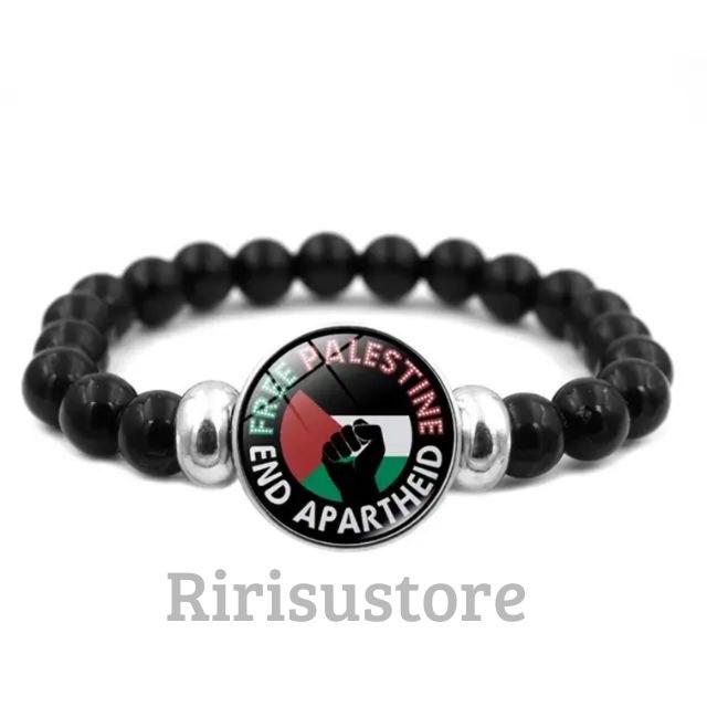 PL234 Gelang Bendera Palestina Bulat | Palestine Flag Bracelet Import | Gelang Map Palestina Premium