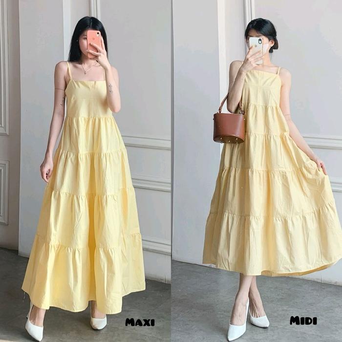 Dres Korea Style/Sleeveles Dress/Mitha Dres Natal/Party Dres/Dres Susun COD Casual