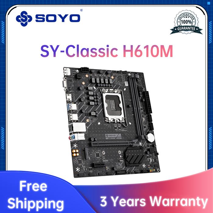 SOYO Classic H610M Dual channel DDR4 Computer Motherboard PCIE4.0x16