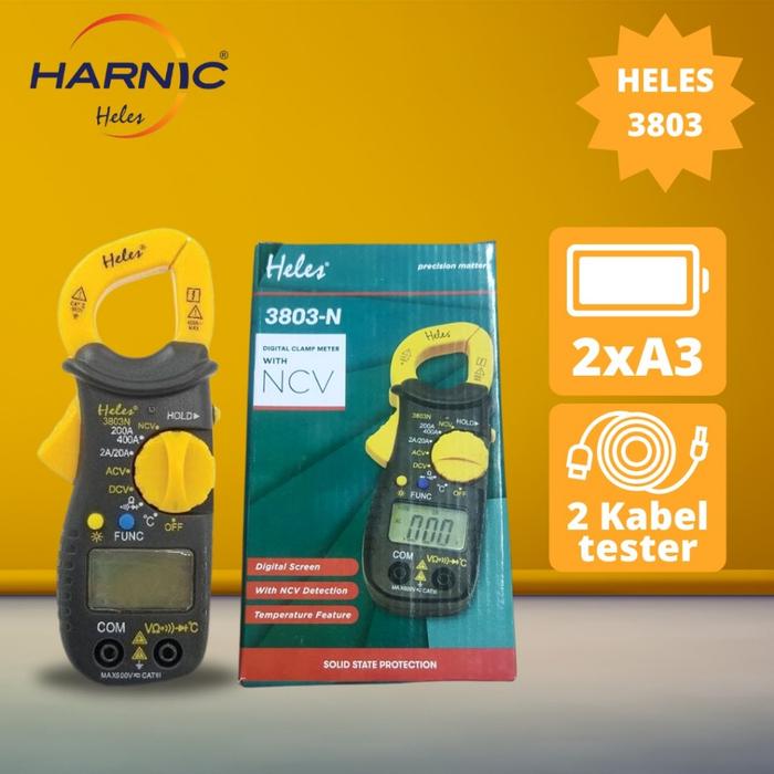 Tang Ampere Digital - Digital Clamp NCV Multimeter Avometer AC/DC Heles - 3803N