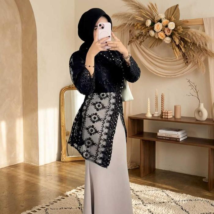 TERBARU Outer Jasmine Brokat Full Payet Mu / Outer Brokat Kondangan