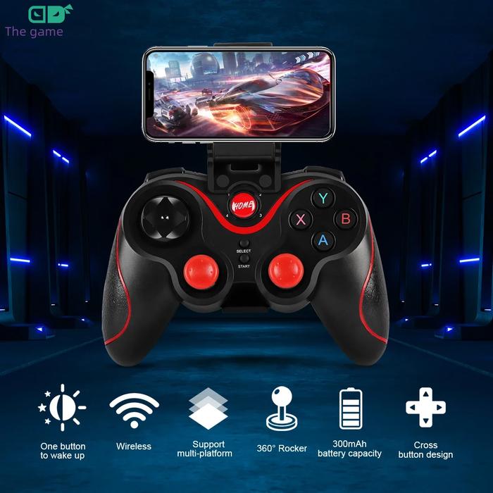 GAMINJA Wireless Bluetooth Gamepad PC Game Controller Gaming Joystick For Android Mobile Phone TV Bo