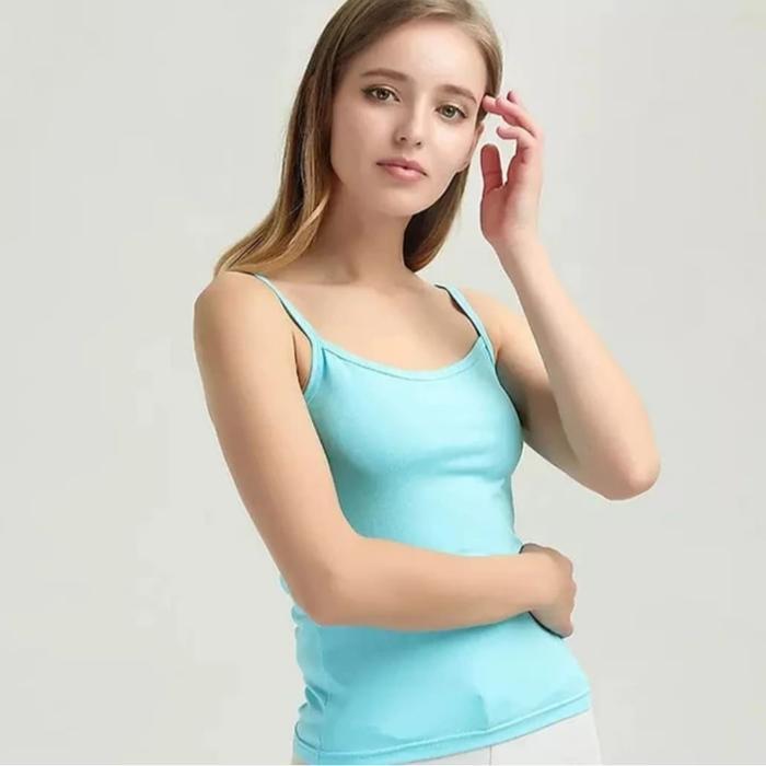 Tanktop Wanita Tali Kecil | Singlet Tengtop Dalaman Anak Remaja Dewasa Warna PUTIH | Kaos dalam dala