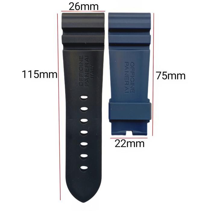 Tali Jam Tangan 26 MM Strap Rubber Panerai Luminor Radiomir 8042.26