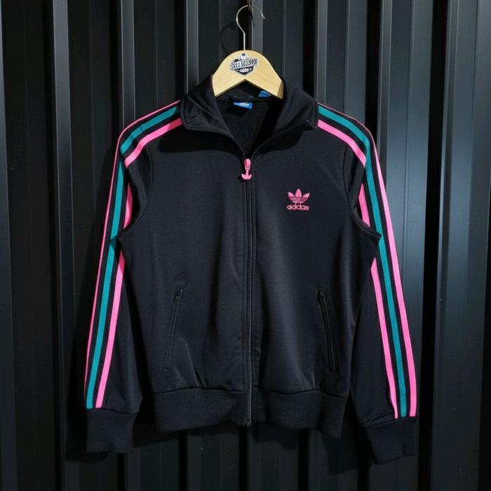 TrackTop Adidas Biglogo Hitam Pink