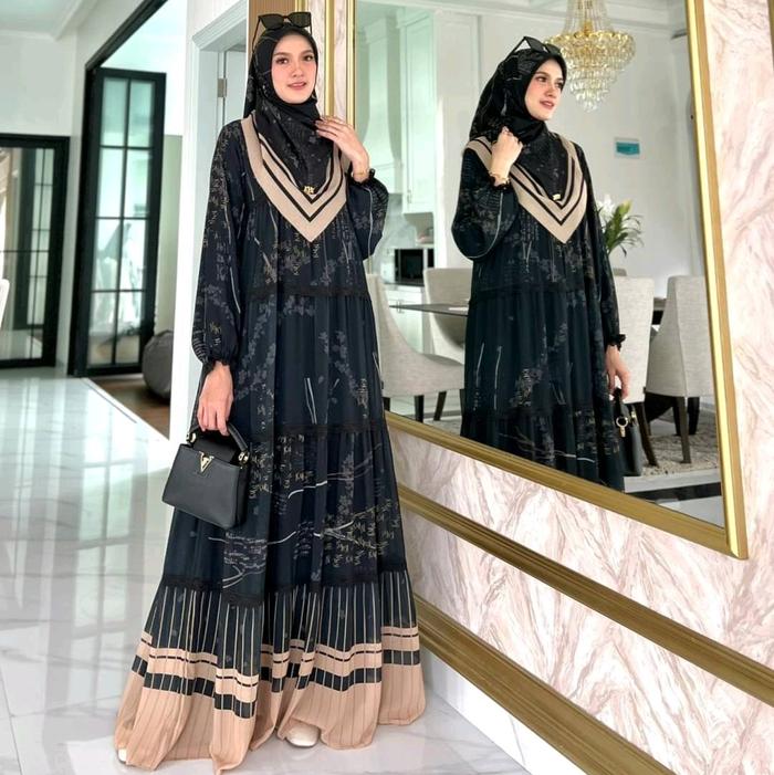 Setelan Gaun NAMORU KHIMAR INSTAN KYN PREMIUM untuk Perawatan Terbaik Muslim Dress Gamis Syari Ready