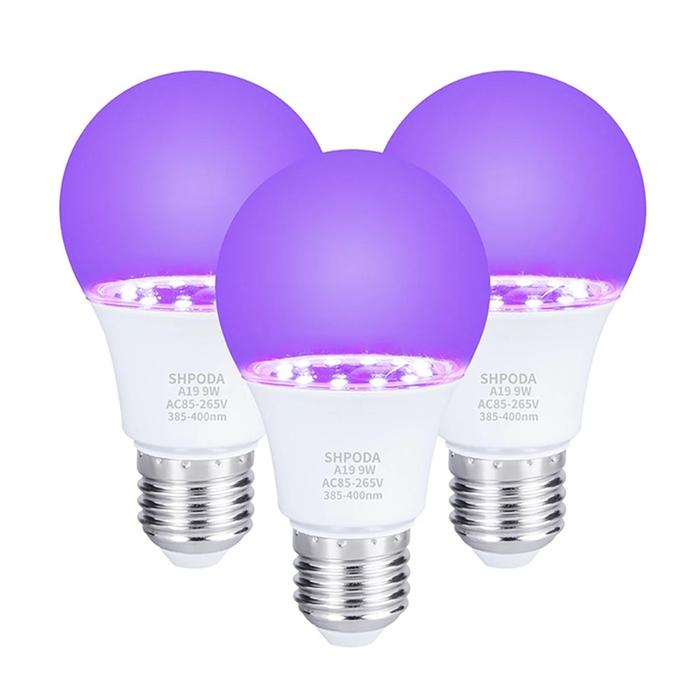 GTBL 3 Buah 10W Bohlam UV Ultraviolet Lampu UV Deteksi Neon Lampu