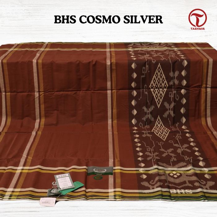 Sarung Bhs Cosmo Mix Grade Silver Original Warna Lengkap Muslim Hitam Motif Katun