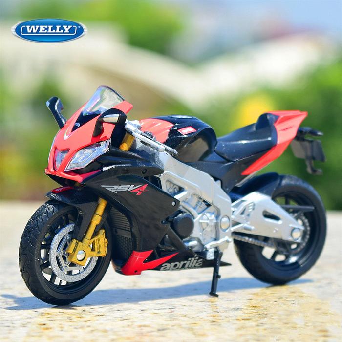 WELLY 1:18 Aprilia RSV4 Factory Alloy Sports Motorcycle Model