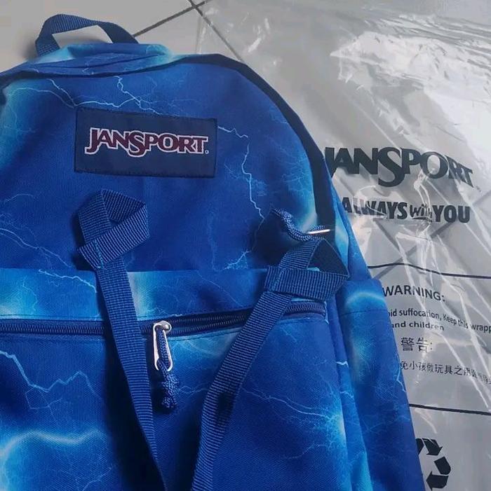 tas js premium motif biru petir kilat