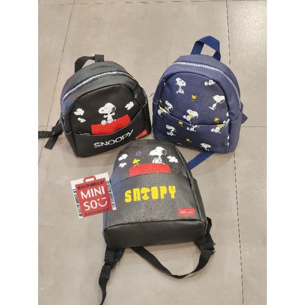 MINISO 🆕 Tas Ransel / Backpack SNOOPY SUMMER TRAVEL (sz.25x12x28cm)