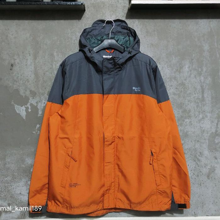 JACKET OUTDOOR BLOODS ACTV DELUGE  GREY ORANGE ORIGINAL.!! Pria Jaket Panjang