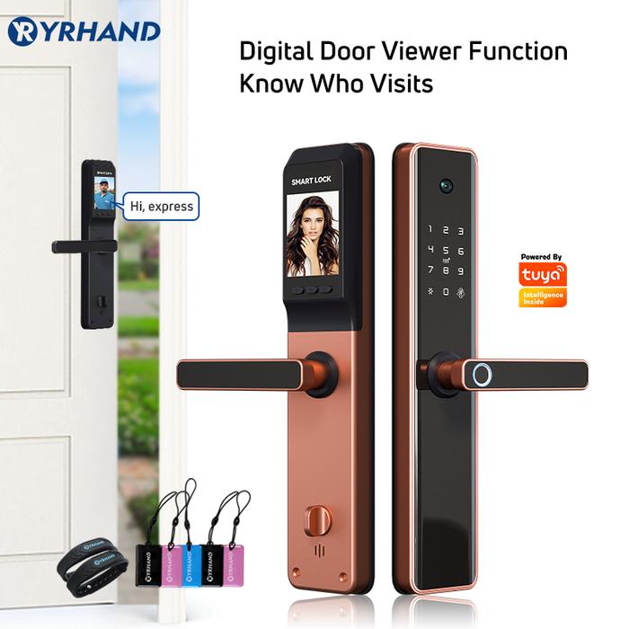 Camera Monitoring Lock Tuya Biometric Fingerprint, Security