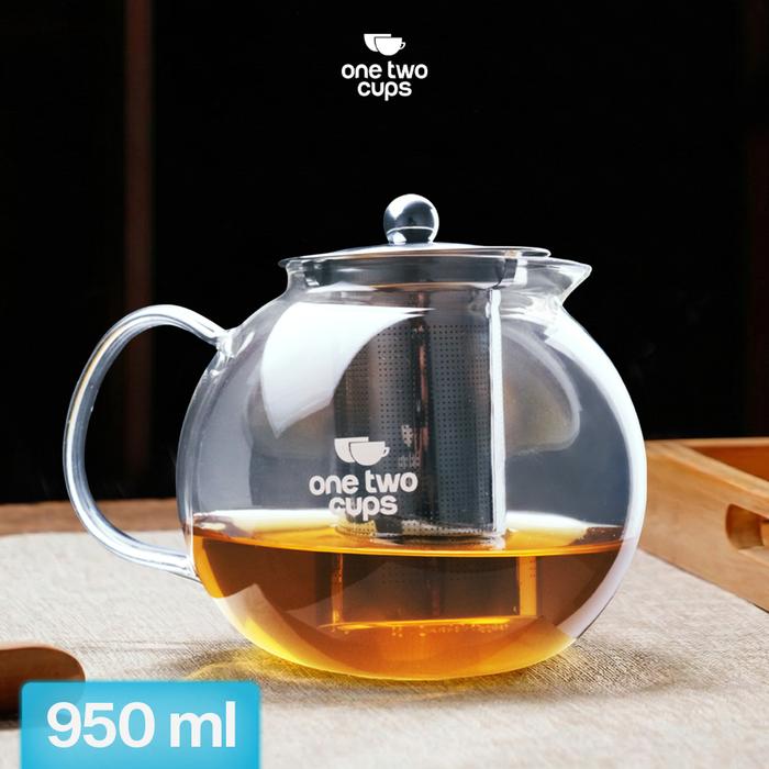 Cahayastore - Teko Teh Borosilikat | Teapot Kaca Panas | Saringan Teh