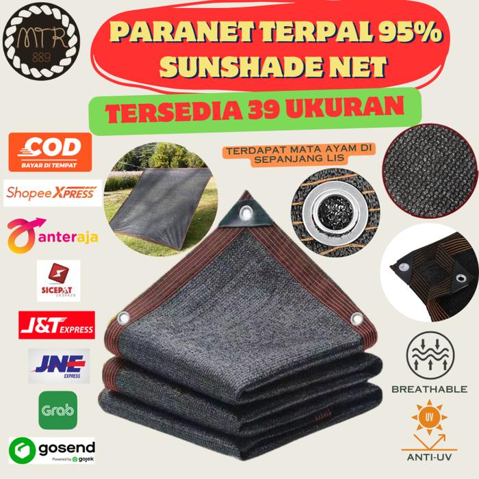 SUNSHADE NET | JARING PARANET 95% | ANTI UV | ADA LIS DAN MATA AYAM ( TERSEDIA BERBAGAI UKURAN )
