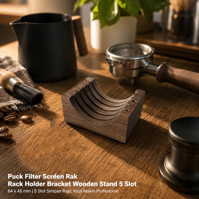 Cahayastore - Rak Filter Kopi | Puck Filter Holder | Stand Kayu Kopi