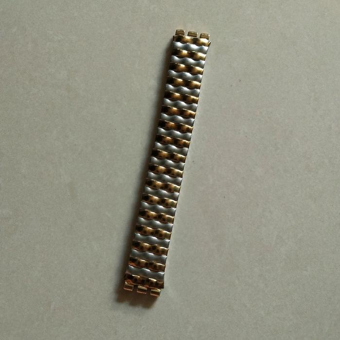 Strap Swatch Flexible Gold Silver Original Size 17mm