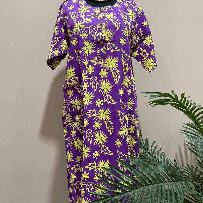 Daster Ibu Santung Premium LD 100cm - Busui - Wanita Kain Lembut Motif Nyaman Panjang Corak Bumil Ra