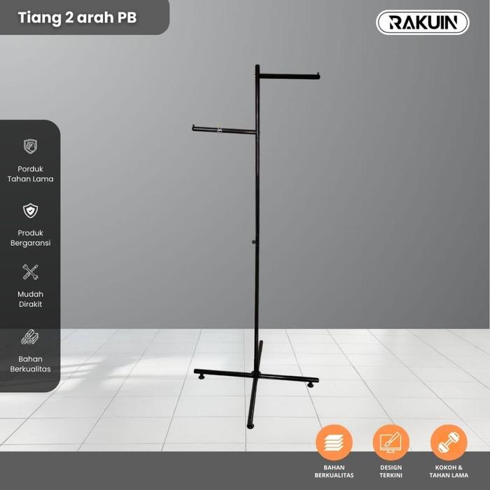 TIANG 2 ARAH PB / COCOK UNTUK DISPLAY BAJU DI BUTIK , DISTRO , TOKO , FASHION STORE - RAKUIN