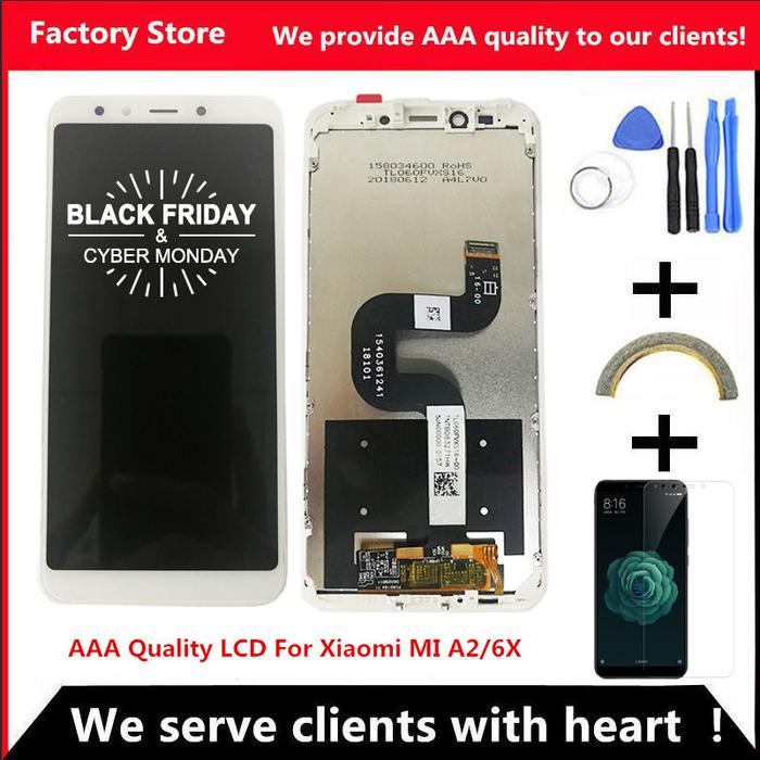 2160*1080 Original LCD With Frame For XiaoMi Mi A2 MIA2 LCD Display