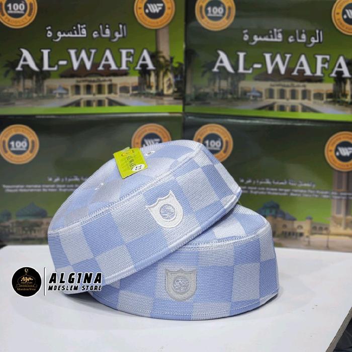 KOPIAH AL WAFA CATUR | PECI MALAYSIA PUTIH | KOPIAH MALAYSIA | KOPIAH/PECI PUTIH MOTIF CATUR