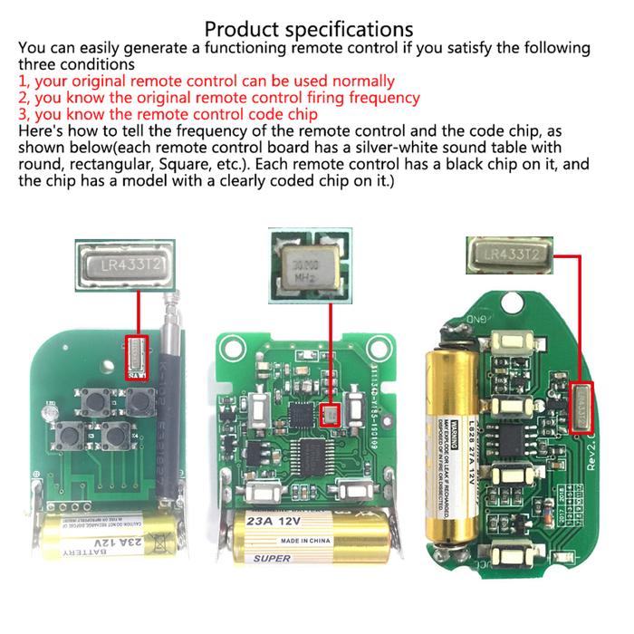 433mhz Wireless Remote Control 433.92Mhz Receiver Module RF