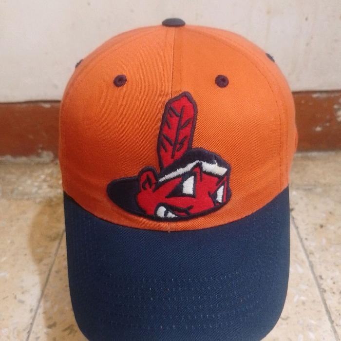 Topi MLB indians vintage original Big second bekas